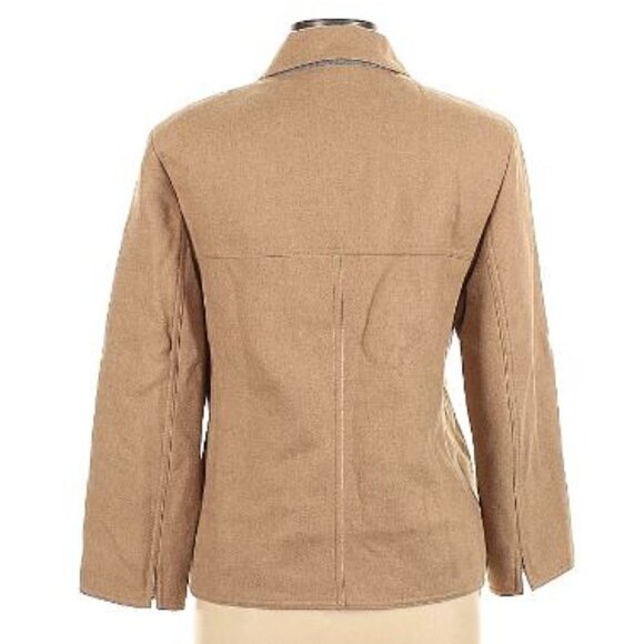 AKRIS Punto Tan Wool coat Size 10 - Picture 2 of 2